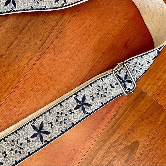 ah+dorned Vegan Leather Messenger Bag with Adjustable Guitar Strap - Picture 3 of 4